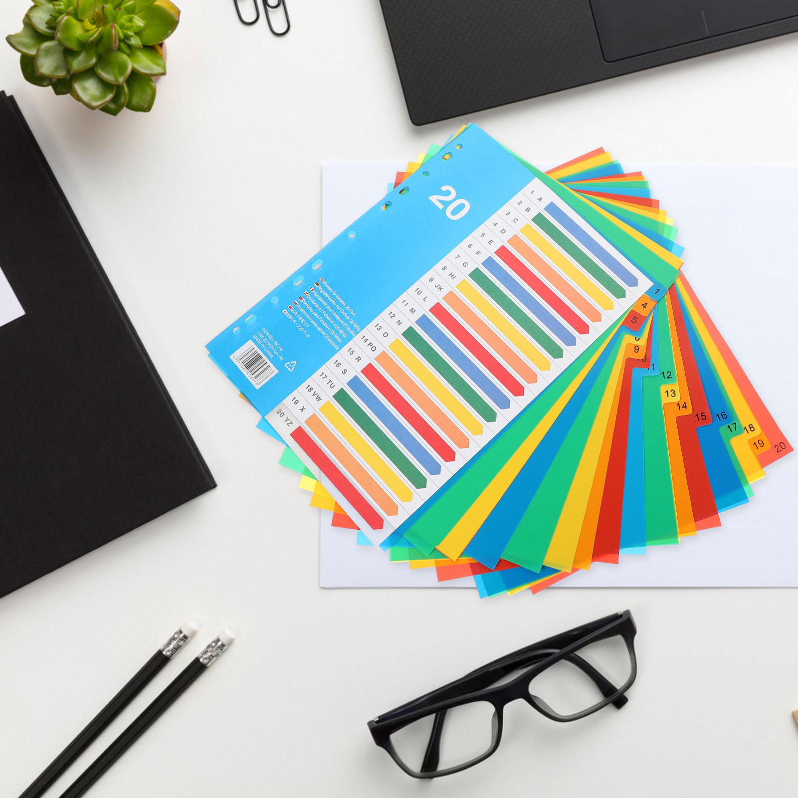 5Pcs Premium PP Plastic Binder - огляд і ціна Tab Divider A4