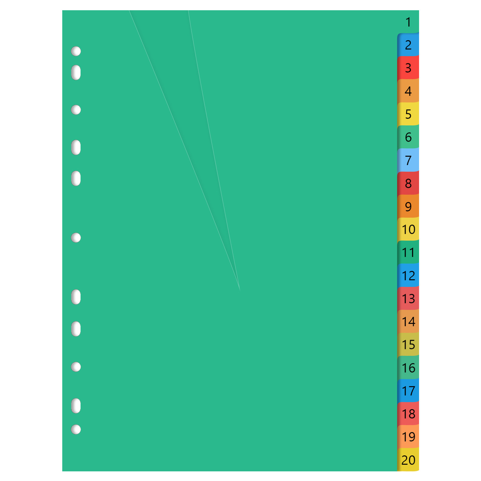 20 Pages A4 Colorful Plastic T - огляд і ціна Tab Divider A4
