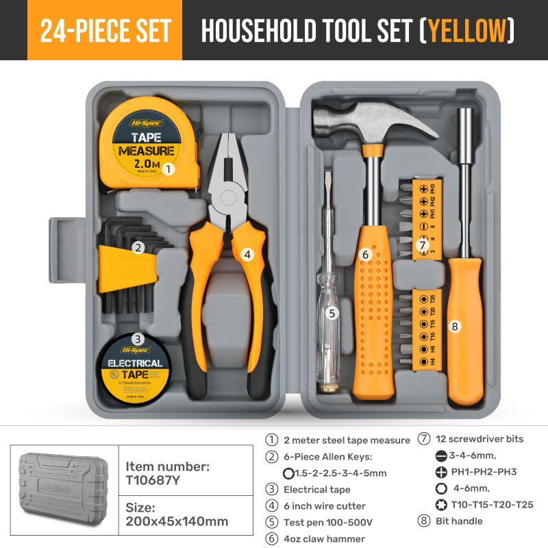 24 Pcs Household Tool Combinat - огляд і ціна Tape Dispenser Weighted